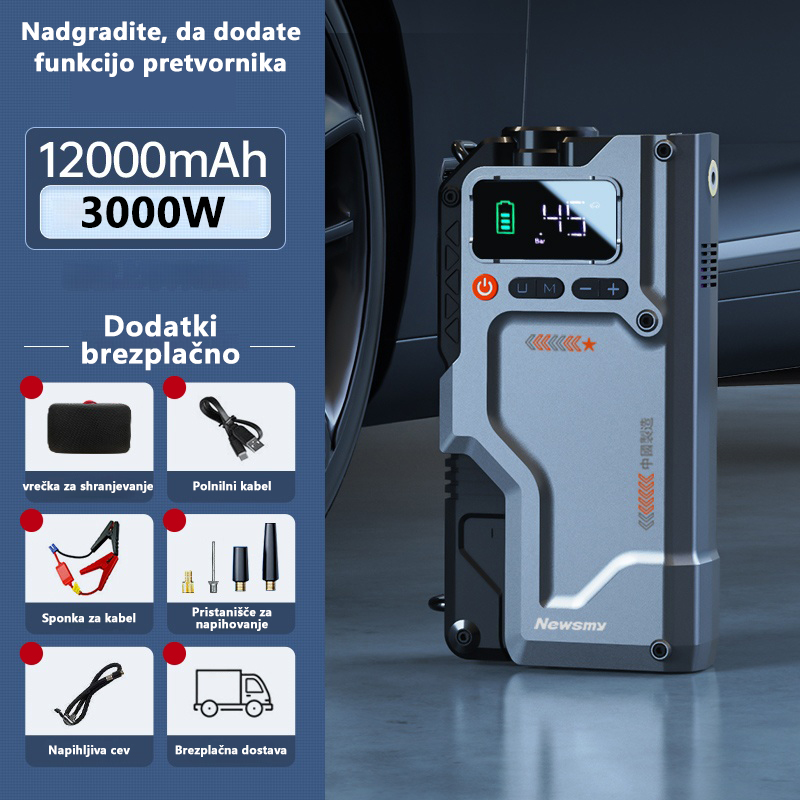 Zaganjalnik zaradi izgube moči + zračna črpalka + napajalnik